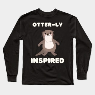 Kawaii Otter Animal Pun Long Sleeve T-Shirt